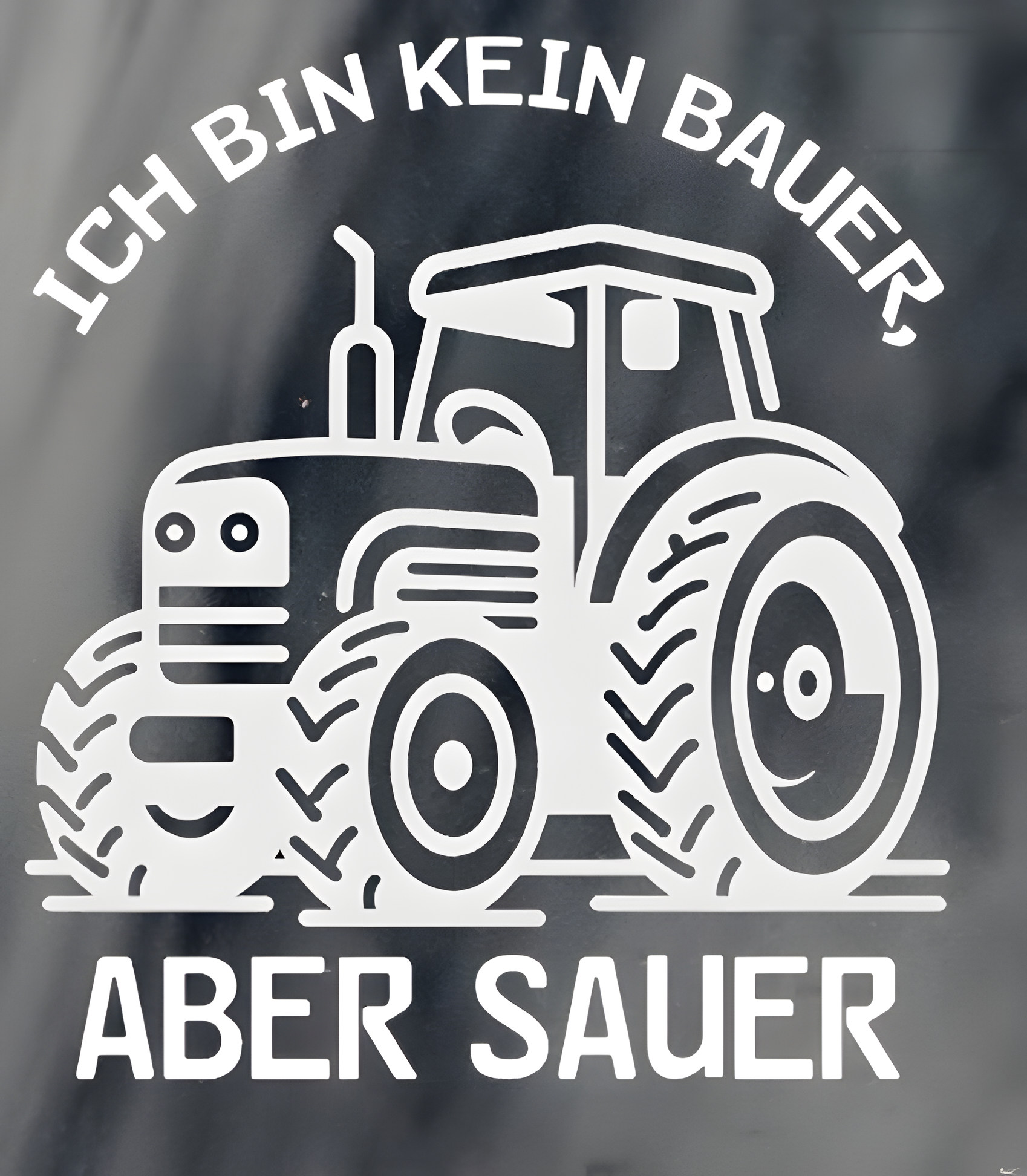 KFZ Demo-Aufkleber Traktor Spruch Ich bin kein Bauer, aber sauer 20cm