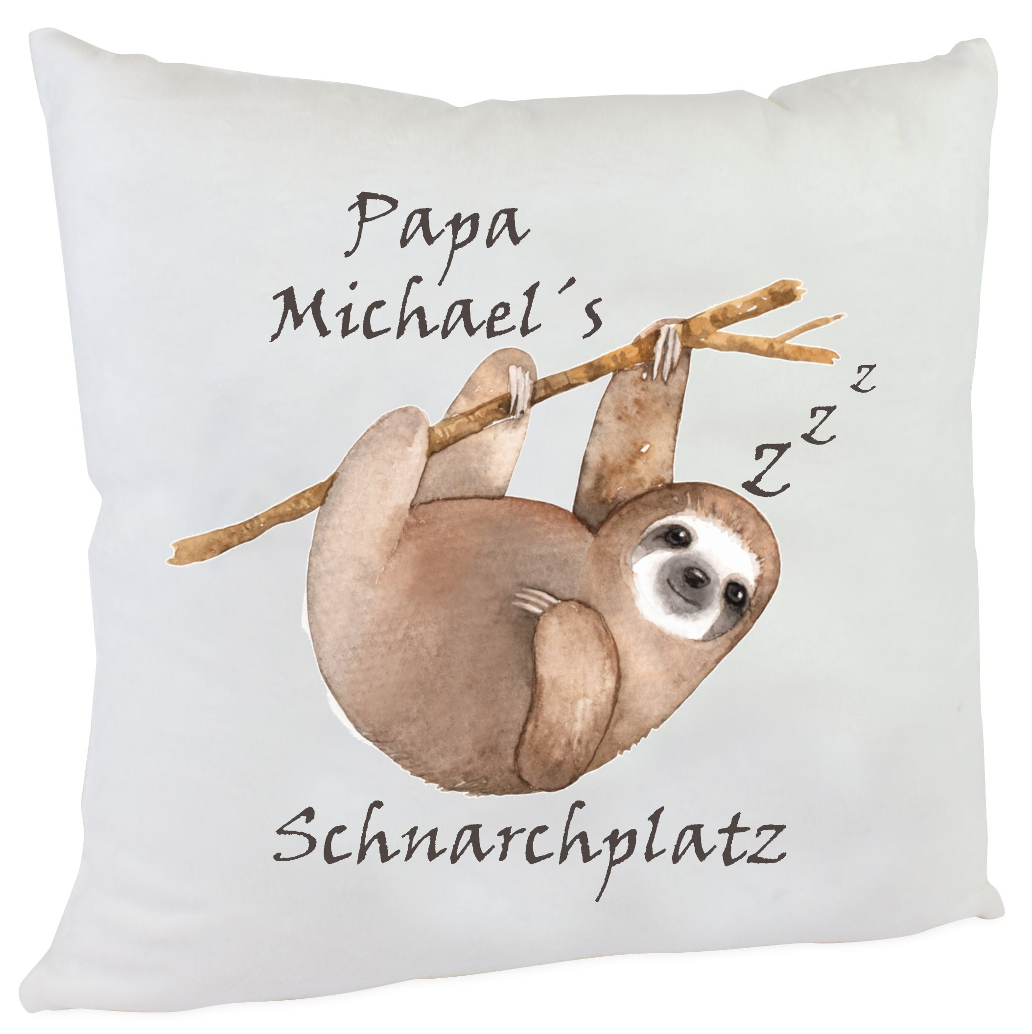 personalisiertes Schnarchkissen 40 x 40 cm