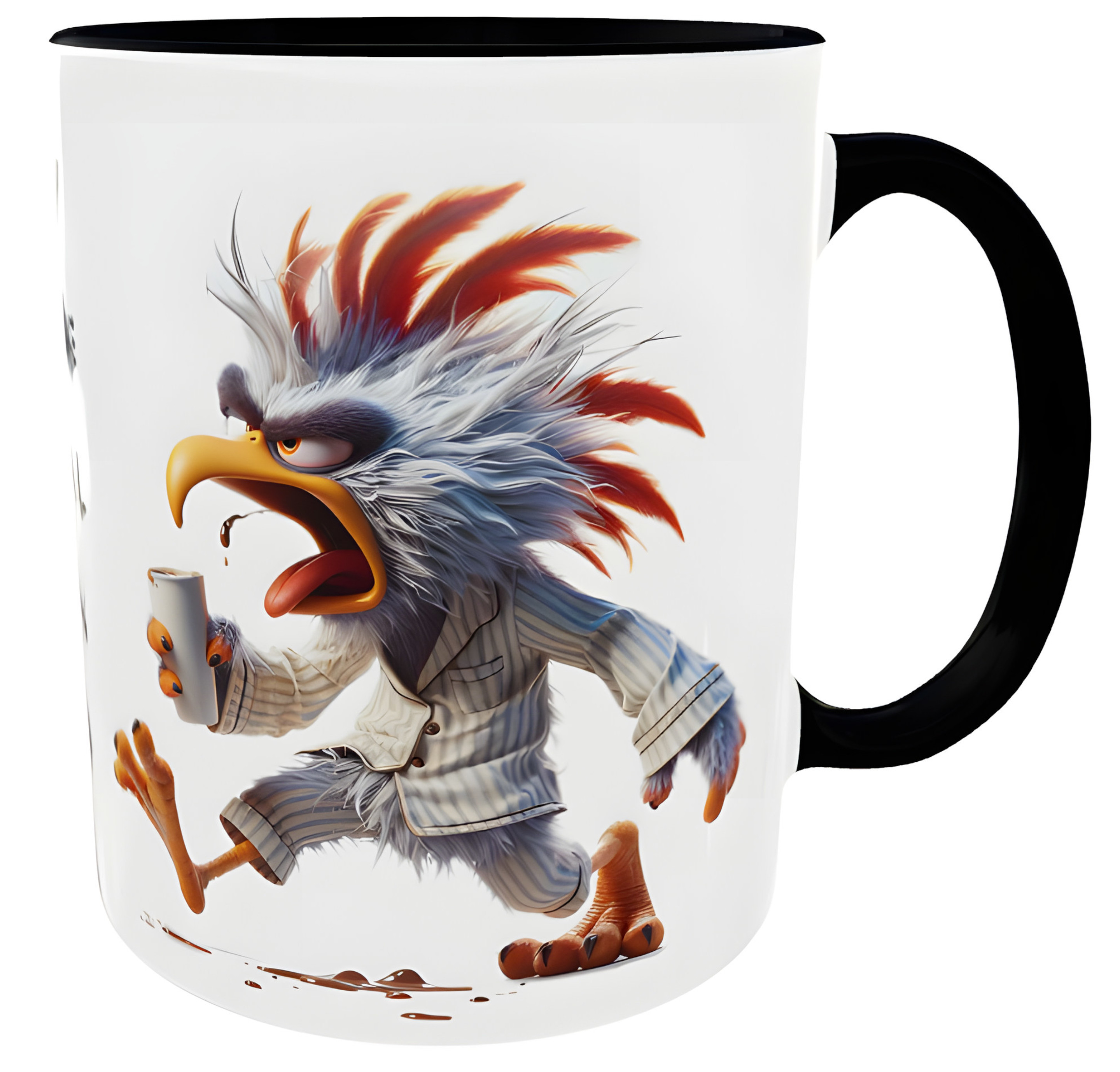 Lustige Bürotasse Morgenmuffel Hahn Kaffeetasse