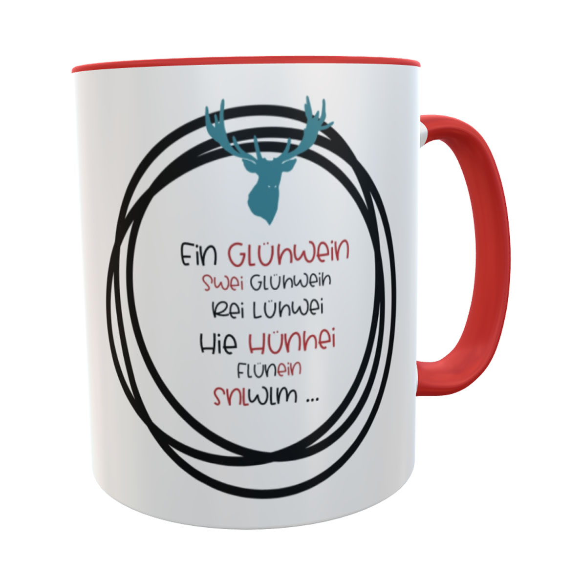 personalisierte Tasse Ein Glühwein... mit Hirsch