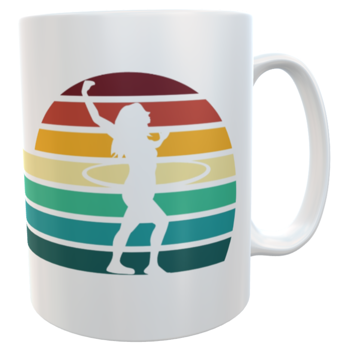 Tasse Hula Hoop Regenbogen mit Wunschname