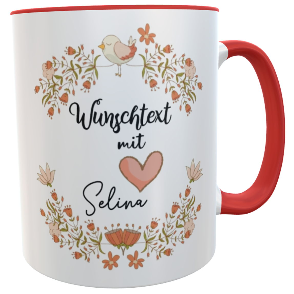 Danke-Tasse Blumenkranz Beruf