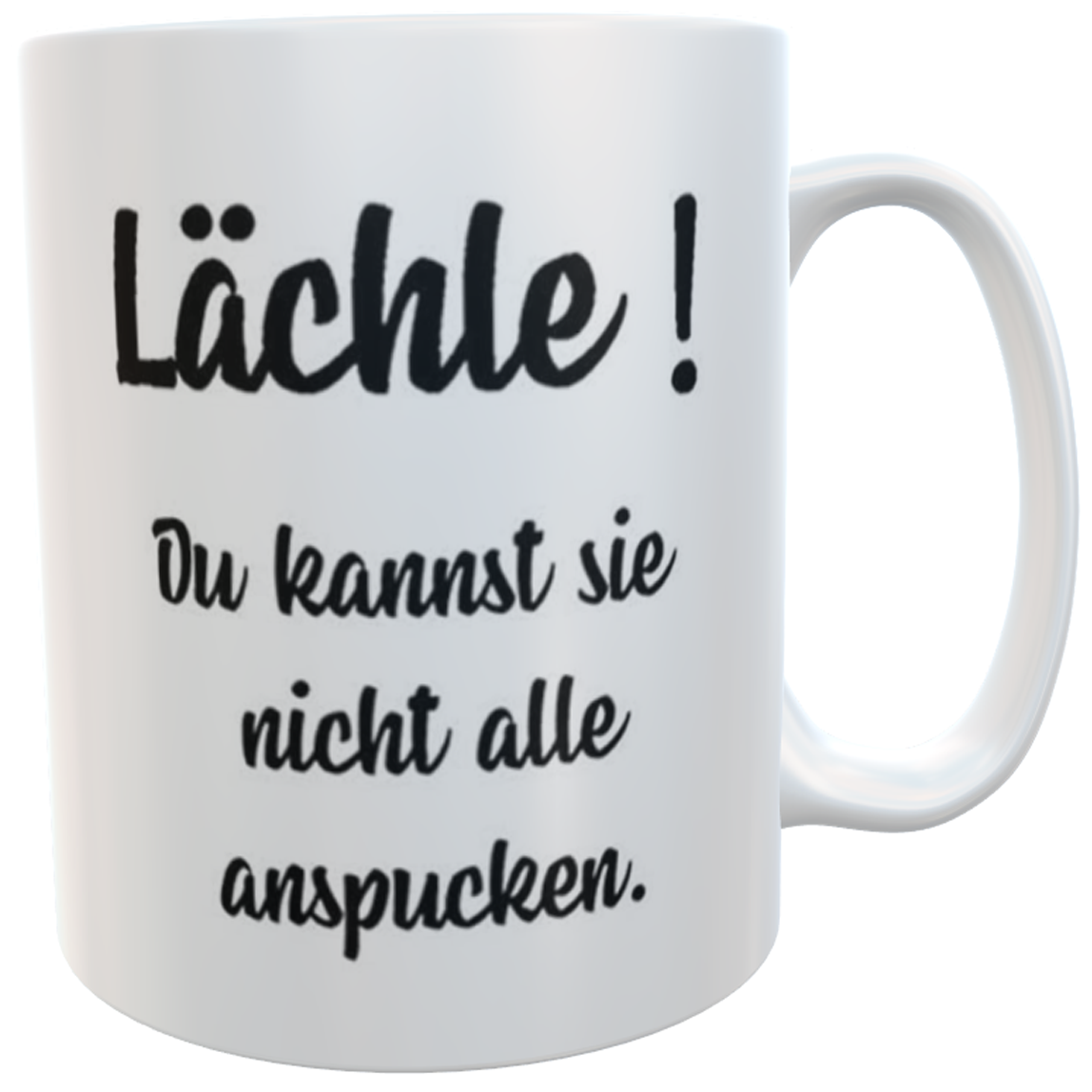 Bürotasse Lama lustiger Spruch Lächle!