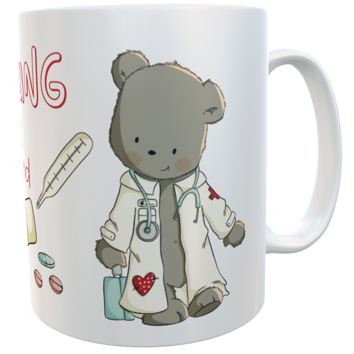 Kunststofftasse Gute Besserung Doktorbär emmapünktchen Genesungsgeschenk Krankenhausbesuch