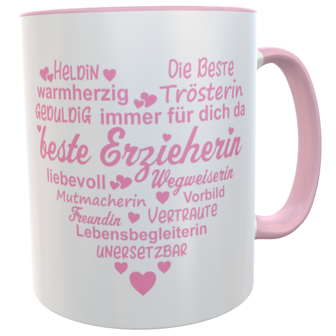 Tasse beste Erzieherin Herz Rosa