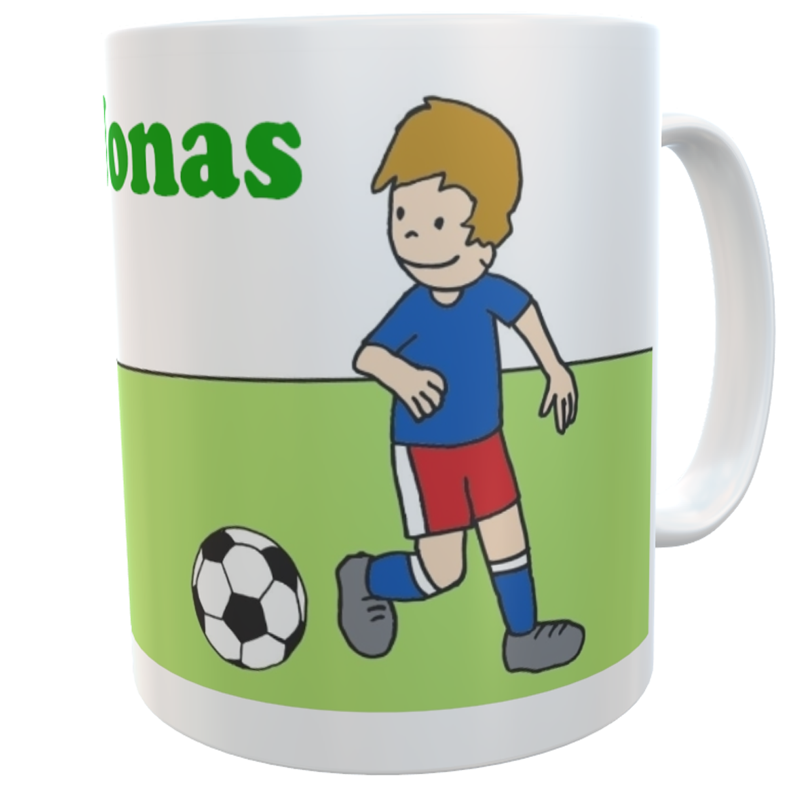 Namenstasse Fußball- personalisierte Kindertasse