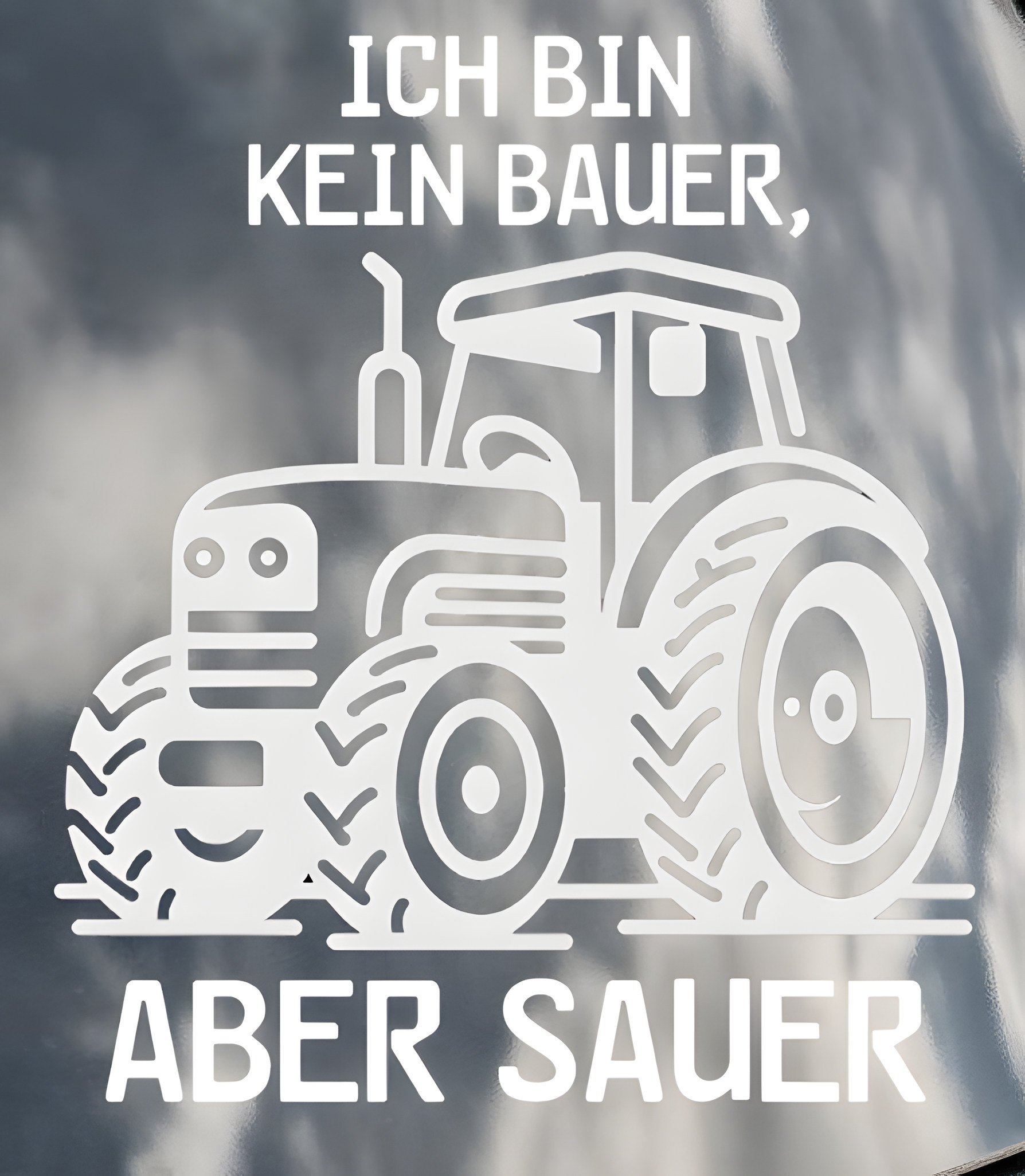 KFZ Demo-Aufkleber Trecker Spruch Ich bin kein Bauer, aber sauer 20cm