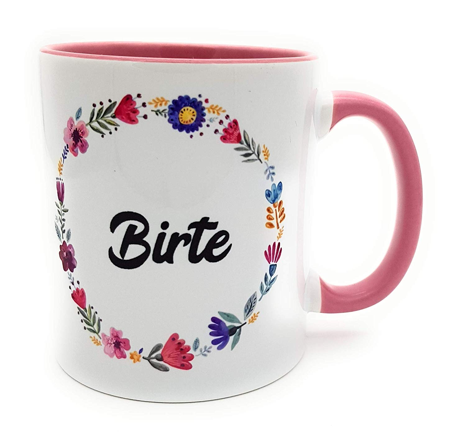 Tasse Blumenranken mit Namen Landhaus Vintage