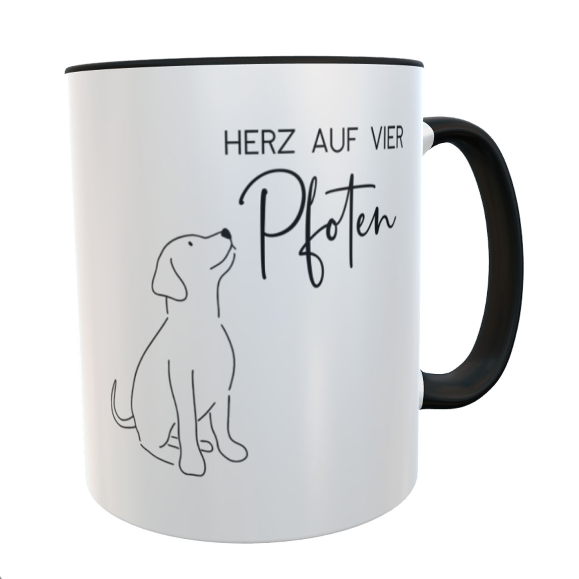 Personalisierter Hundemotiv-Kaffeebecher mit Namen - Ideal für Tierliebhaber im Büro oder Zuhause