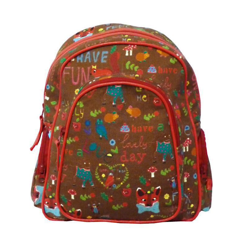 Room Seven Kinderrucksack Happy to be me braun