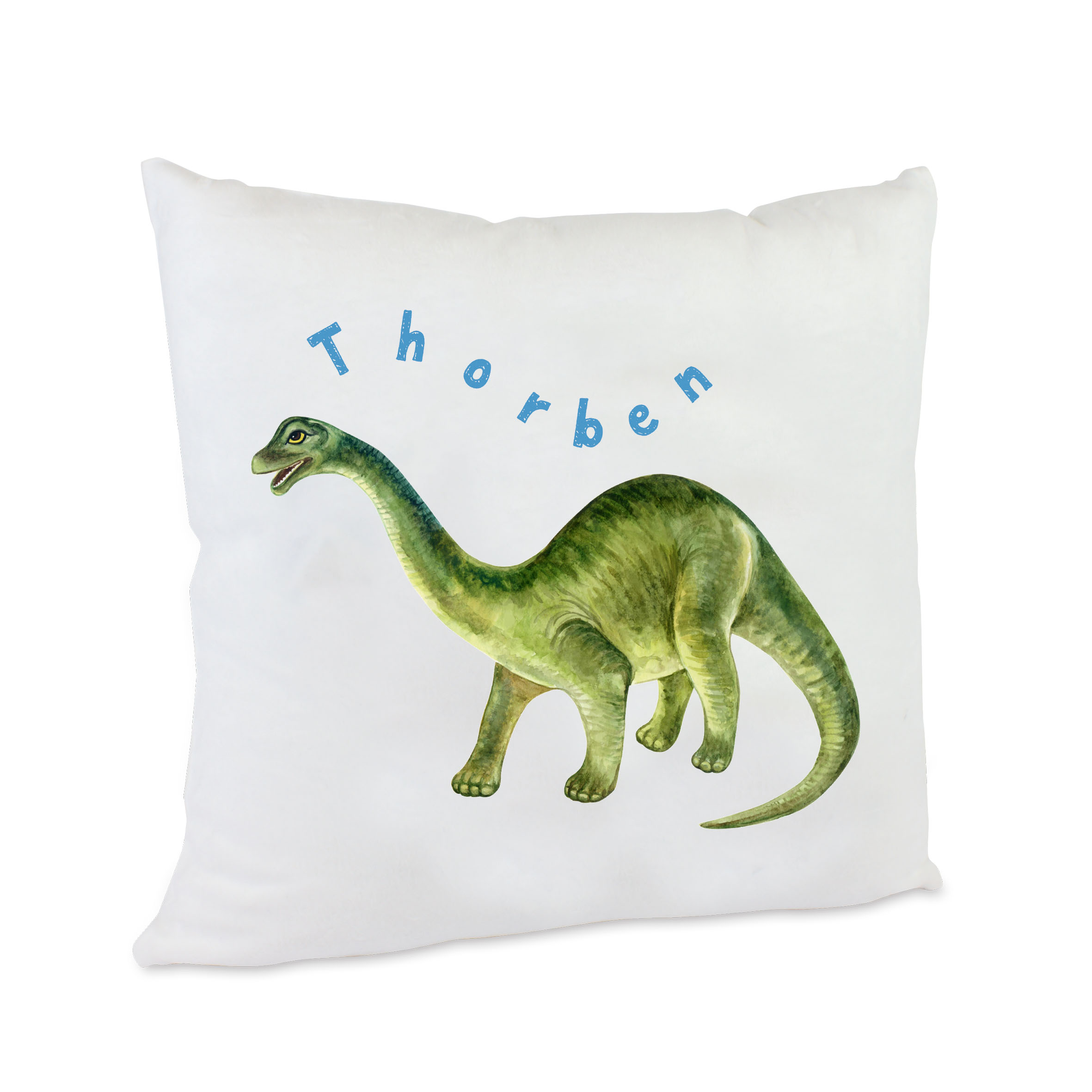 Kissen T-Rex mit Wunschnamen Dino Diplodokus