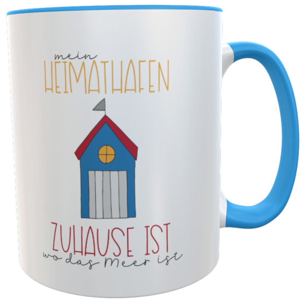 Heimathafen-Tasse mit Namen maritimer Kaffee-Becher inkl. Geschenkverpackung