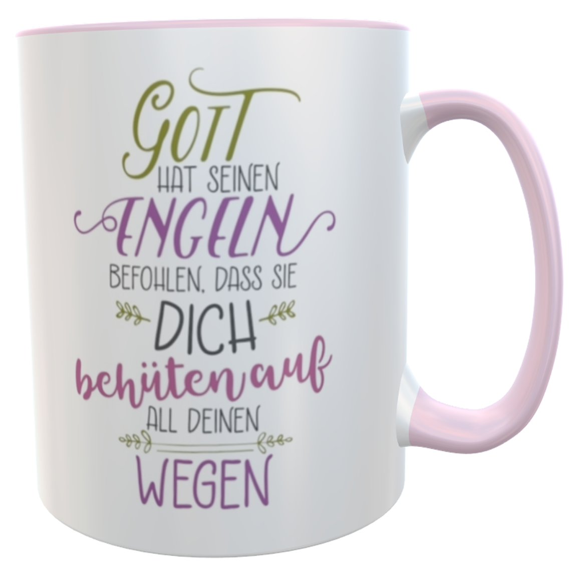 Kommunionstasse für Mädchen – Lebensbaum & Bibelzitat – Geschenk zur Erstkommunion