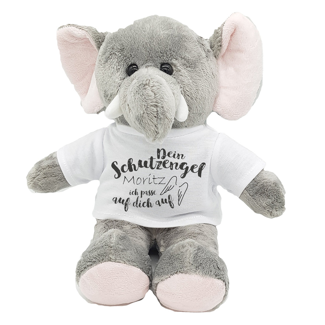 Kuscheltier Elefant Schutzengel Glücksbringer mit Name