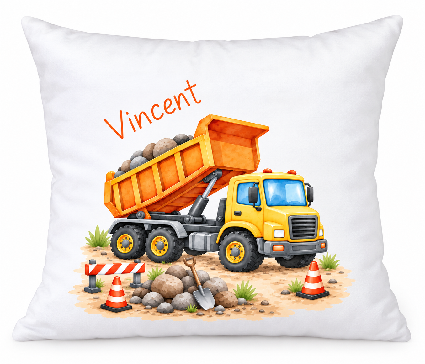 Kinderkissen mit Namen 40 x 40 cm – Kipper