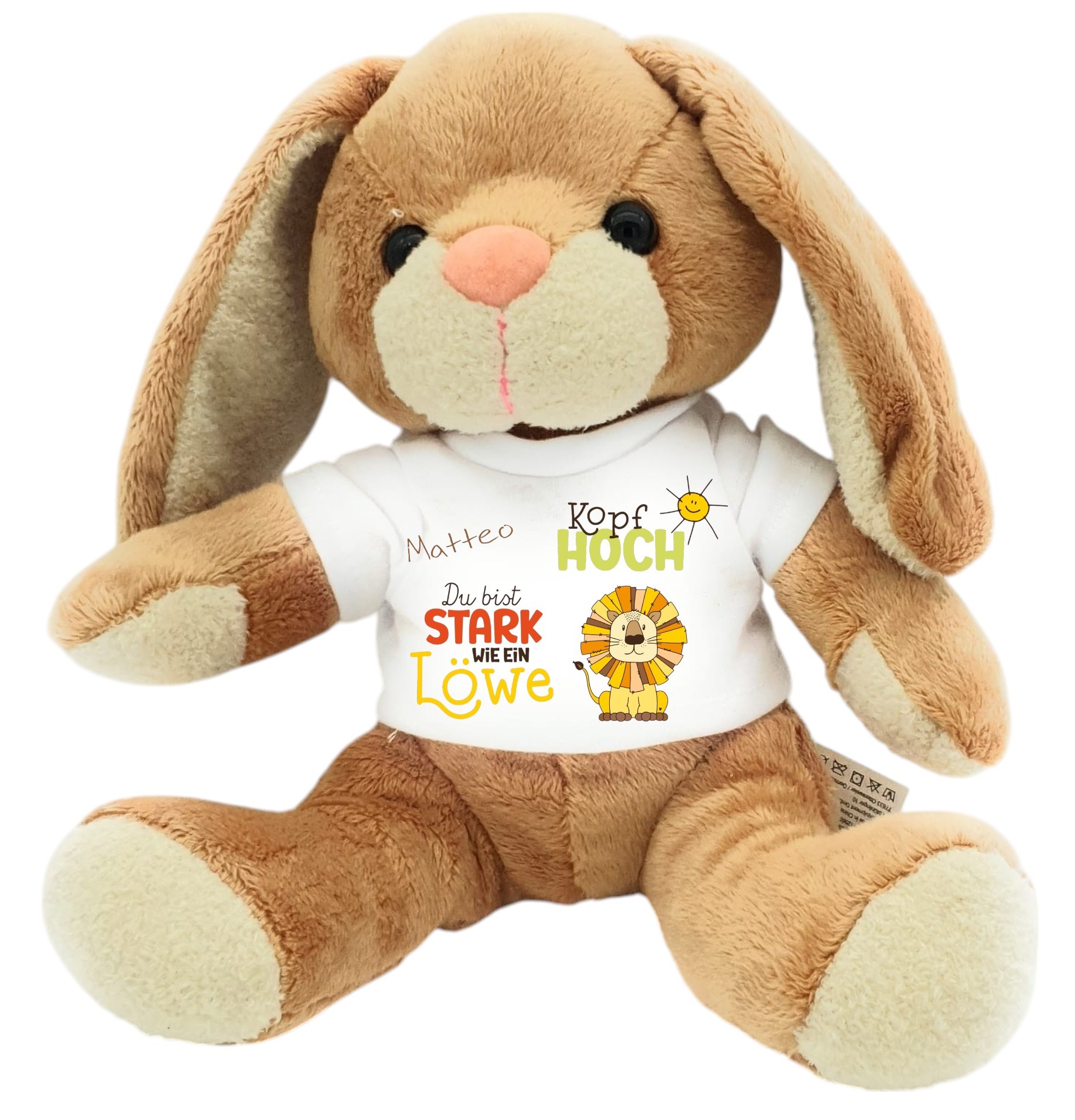 Personalisierter Hase mit Name – Kuscheltier als Mutmacher & Trostspender für Kinder