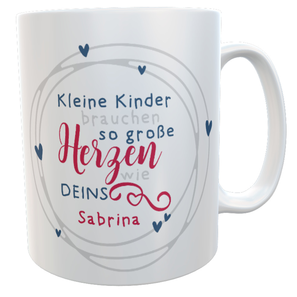 personalisierte Tasse Erzieherin danke