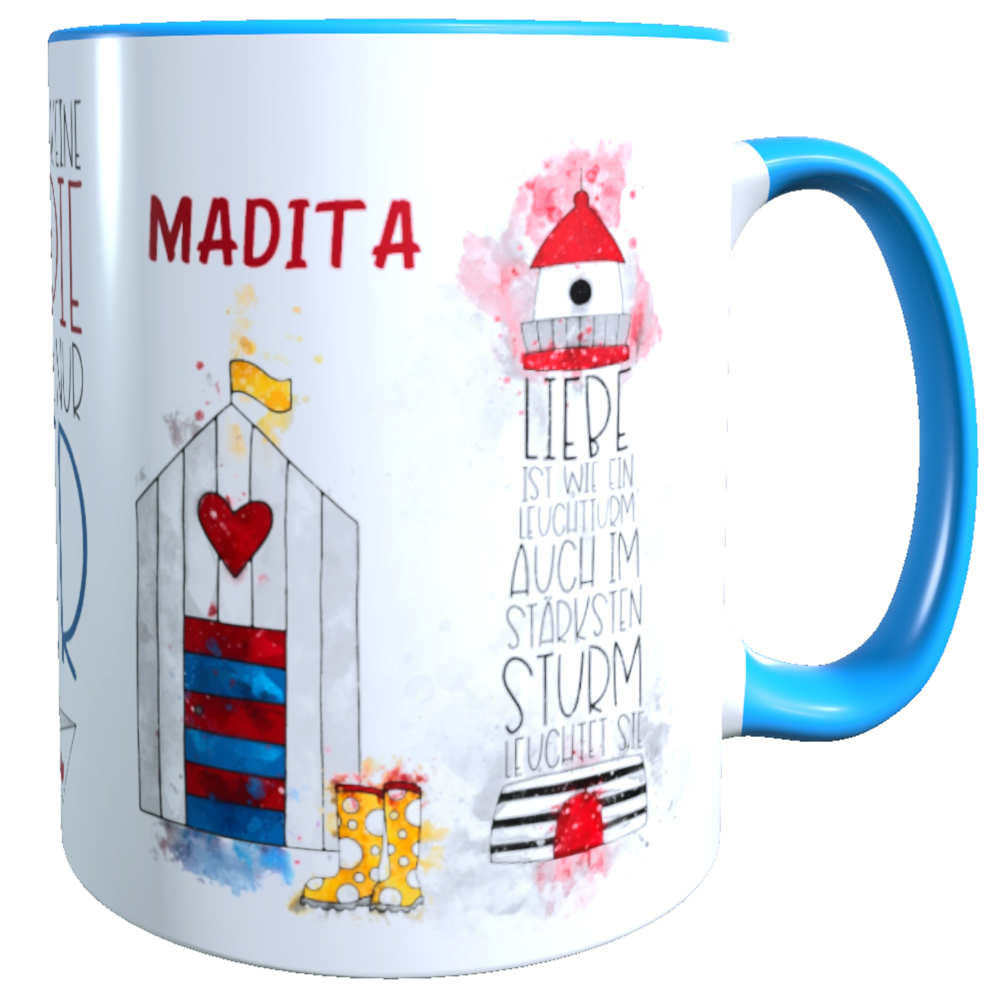 Ich brauch keine Therapie-Tasse sondern MEER maritimer Kaffee-Becher mit Namen