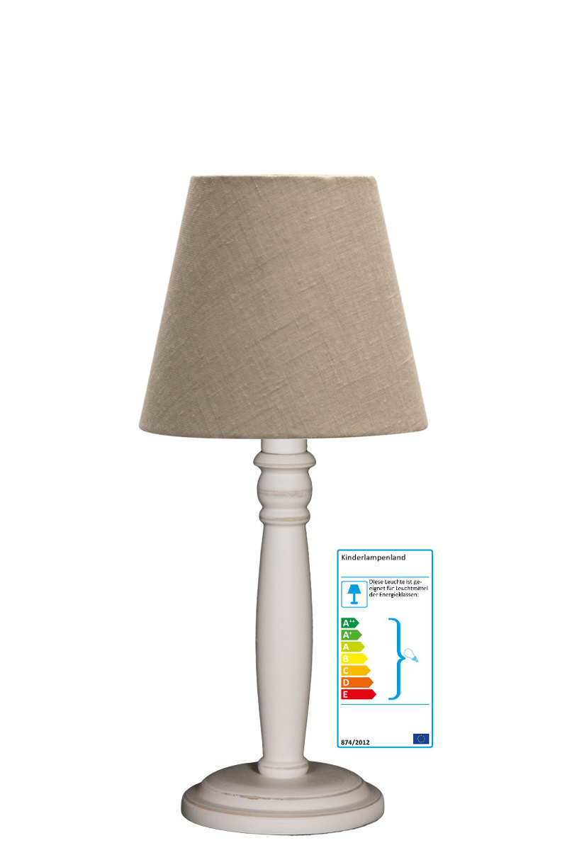 Tischlampe Leinen beige