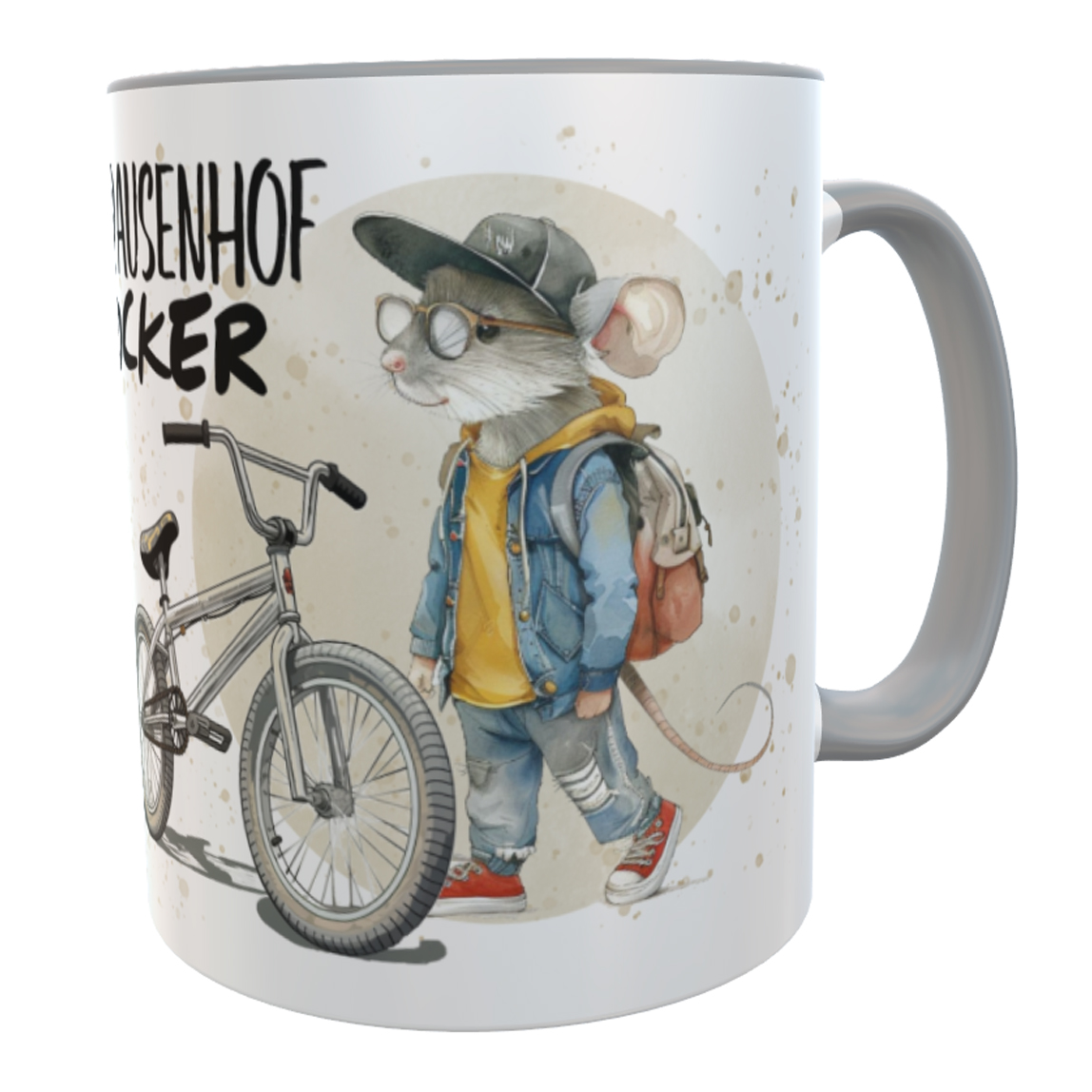 Personalisierte Schulkind-Tasse Maus Pausenhof-Rocker – Perfektes Geschenk zur Einschulung