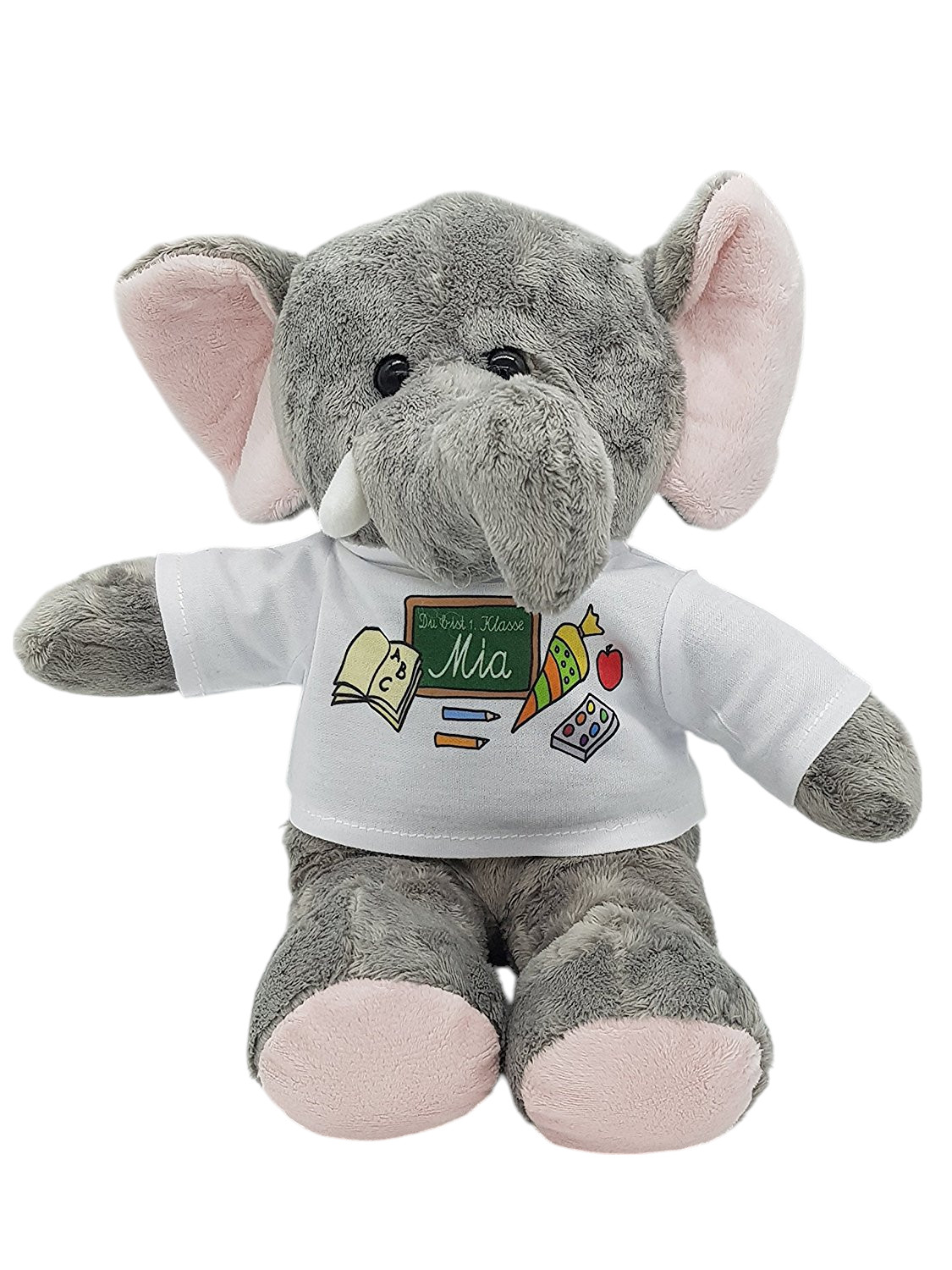 personalisierter Elefant Kuscheltier für die Zuckertüte zur Einschulung