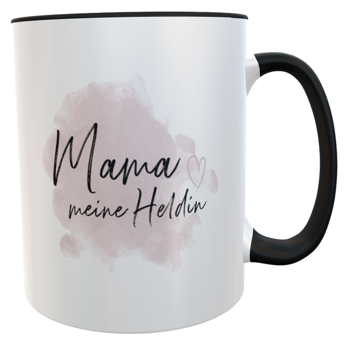 Kaffeetasse Mama Spruch Mama meine Heldin schwarz