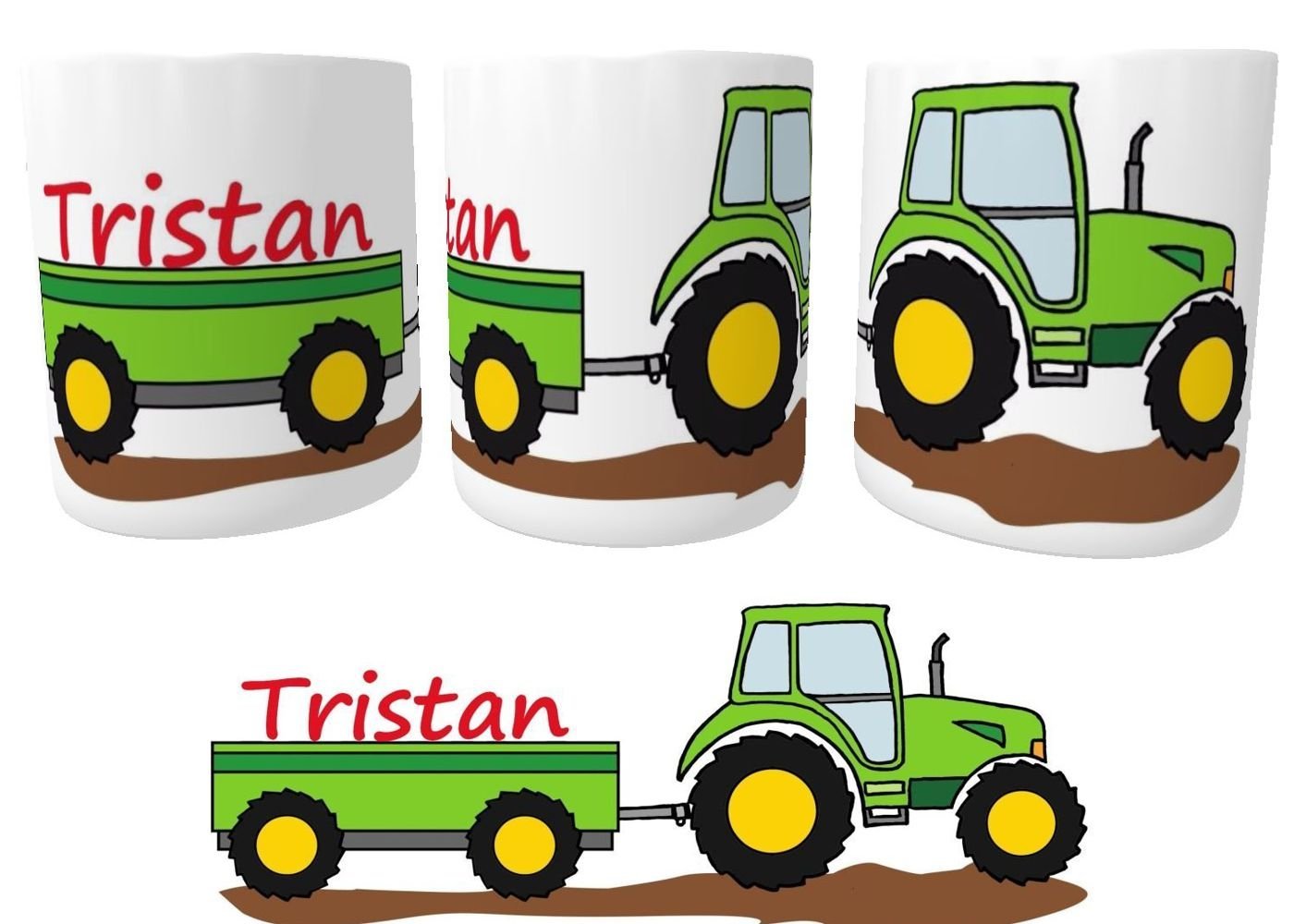 Spardose Traktor Trecker mit Wunschname