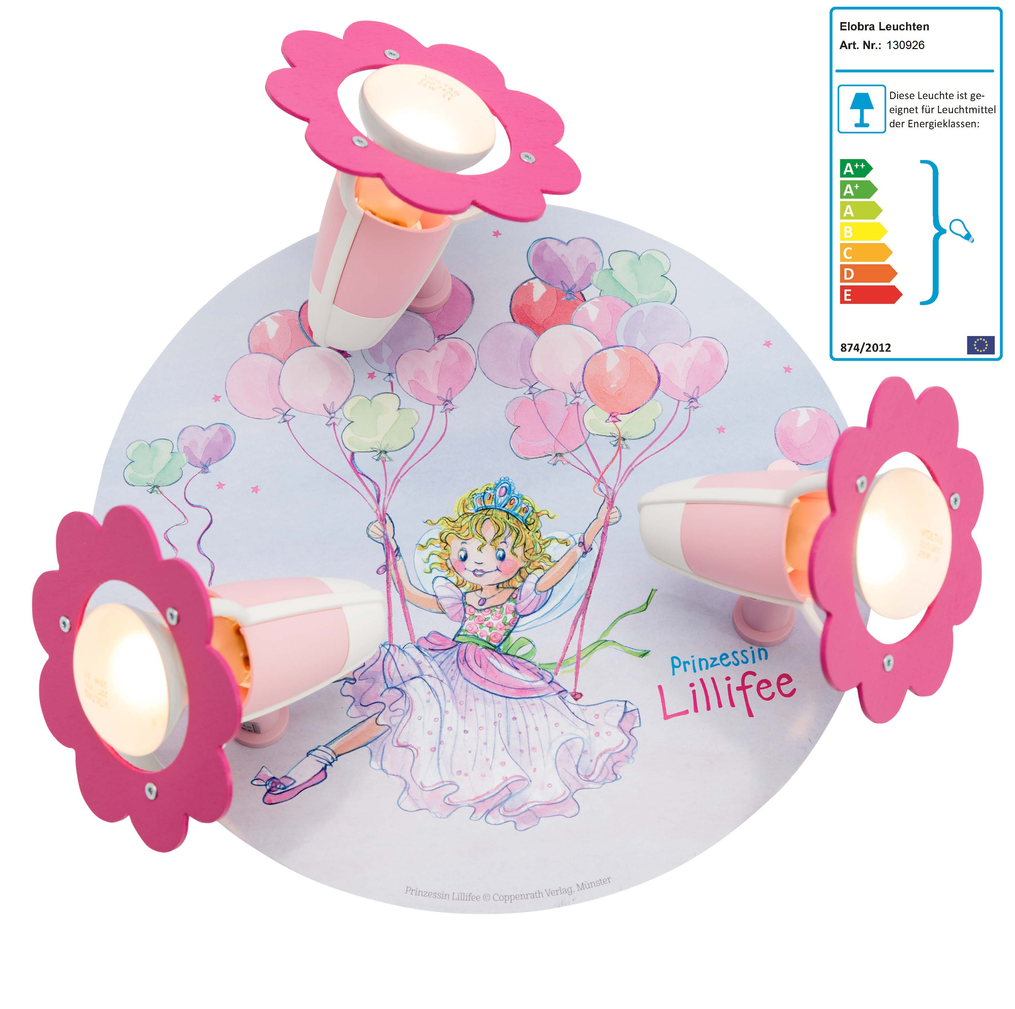 Elobra Deckenstrahler Prinzessin Lillifee Ballonschaukel
