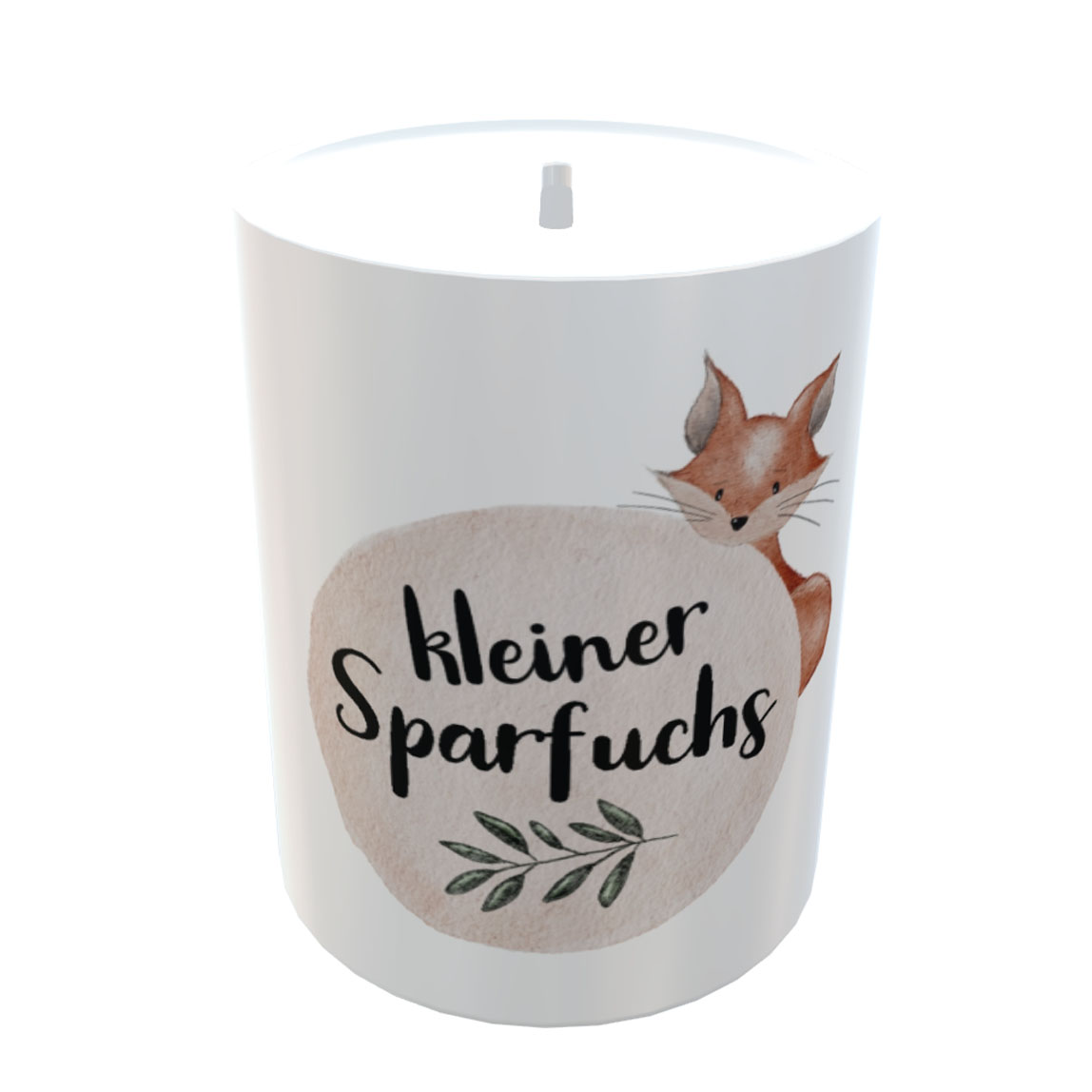 Spardose Fuchs mit Wunschname
