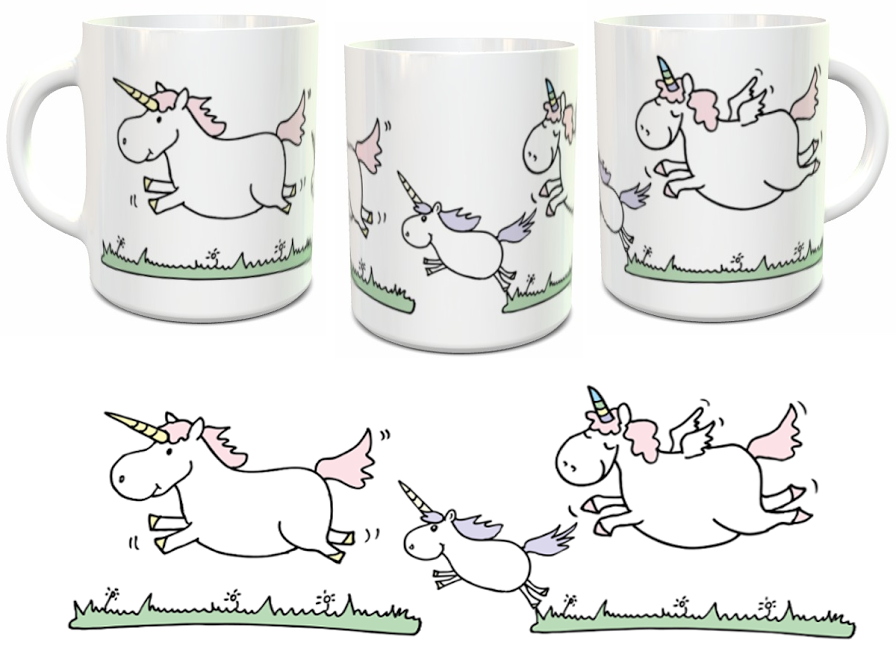 Einhorn-Tasse Familie