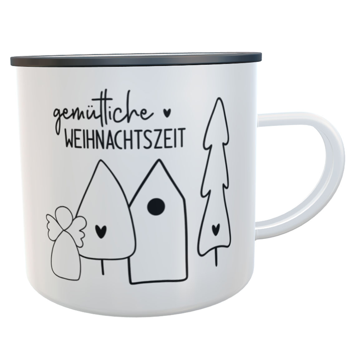 Emaille-Becher Weihnachtsengel