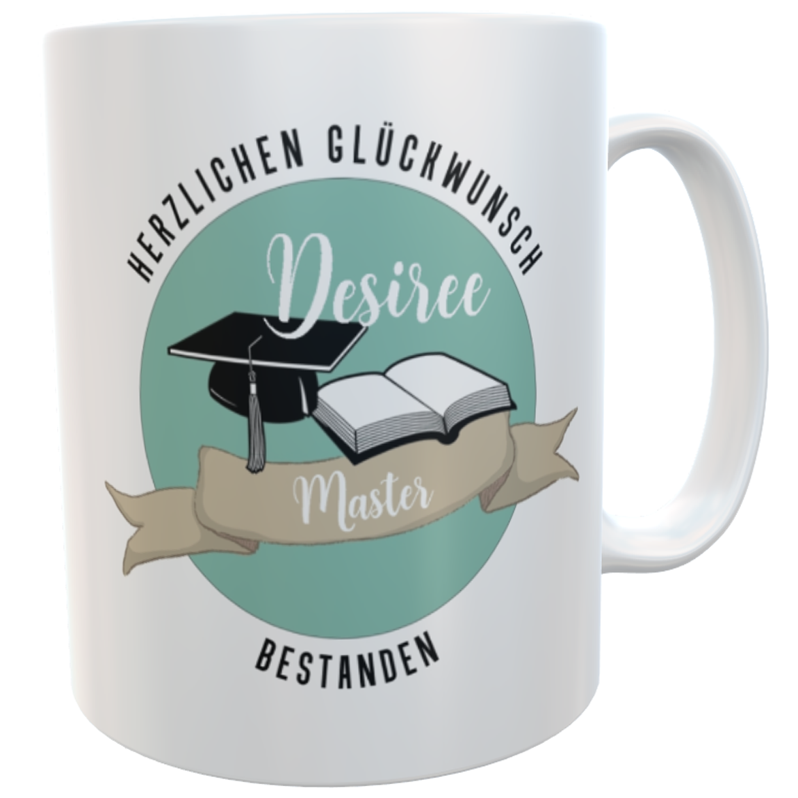personalisierte Tasse Master zur bestandenen Prüfung