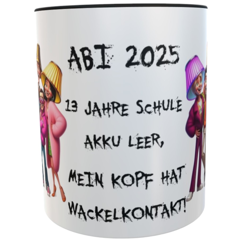 Lustige Abi-Tasse 2025 Kaffeetasse, Geschenk Abiturienten