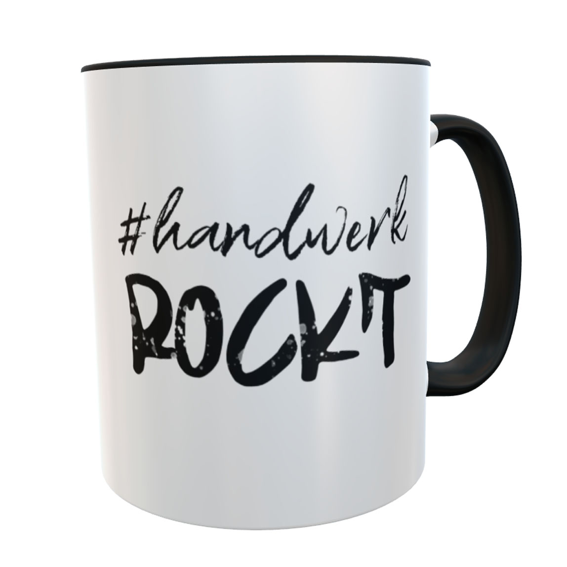 personalisierte Tasse handwerk Rockt schwarz