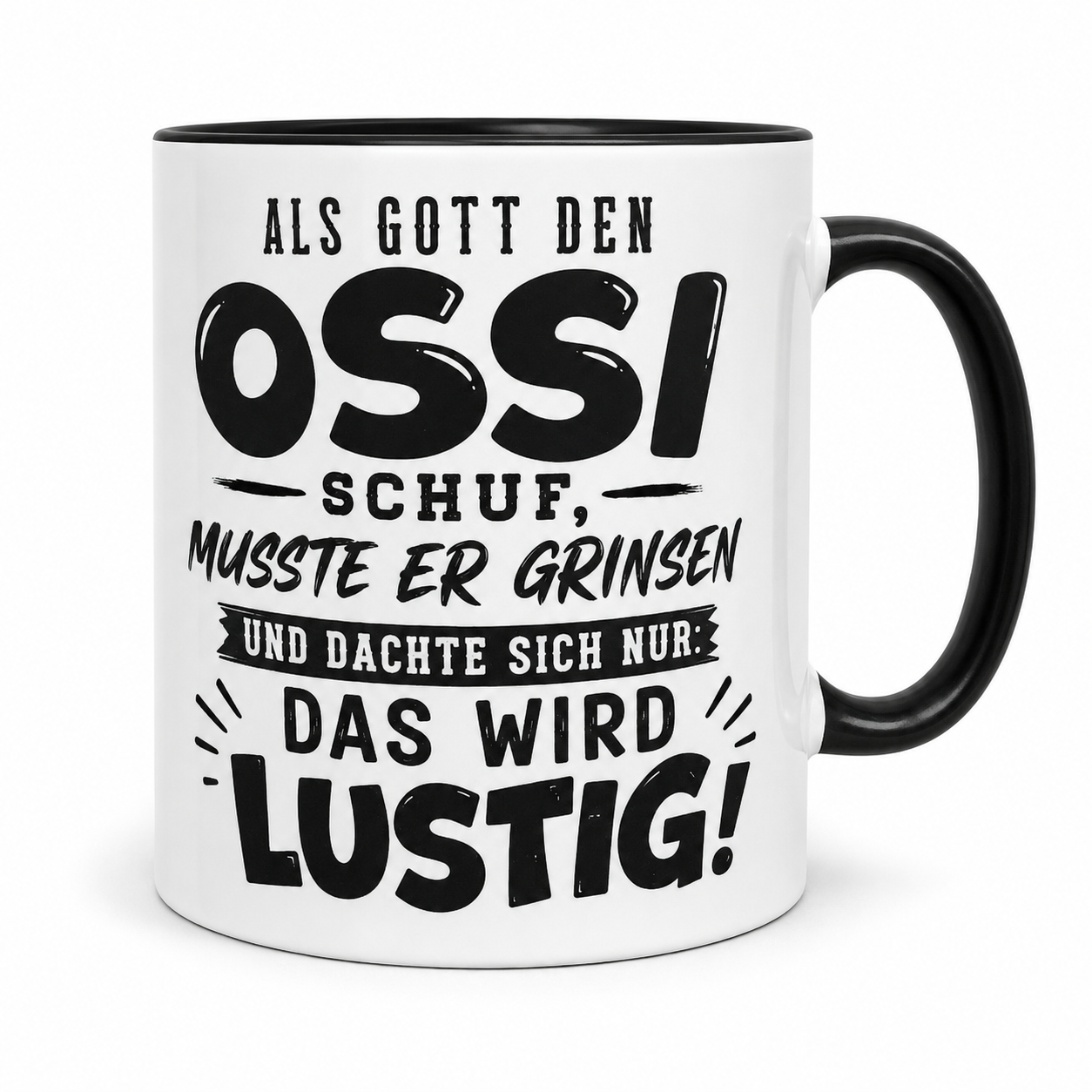 Ossi-Tasse „Als Gott den Ossi schuf“ – lustige Geschenkidee