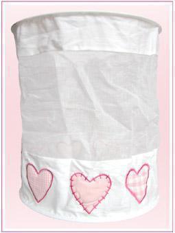 Taftan Lampenschirm Herz rosa