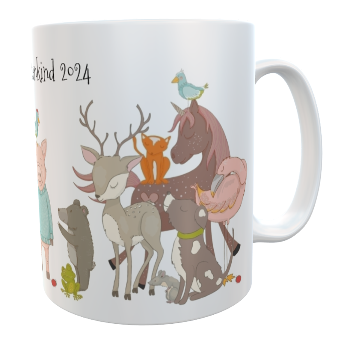Kunststofftasse Kindergarten-Kind 2024 mit Name 300ml