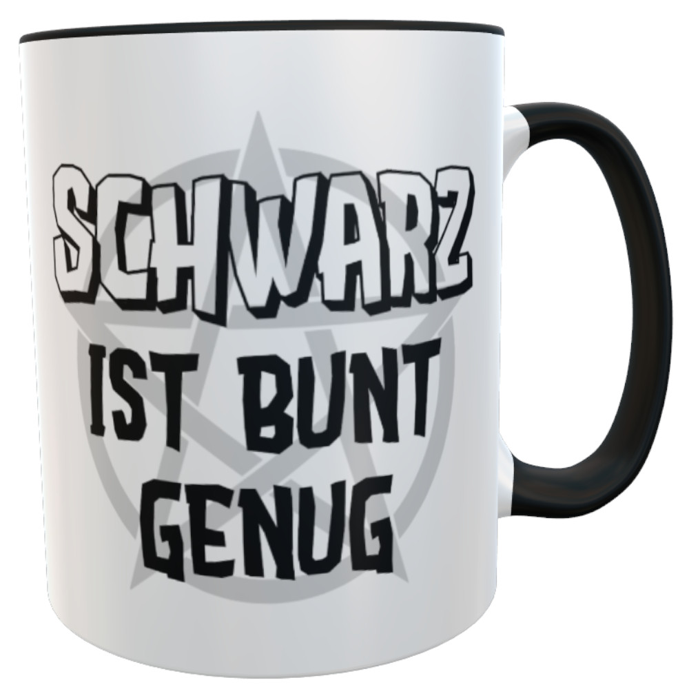 Tasse Statement Schwarz ist bunt genug inkl. Geschenkverpackung