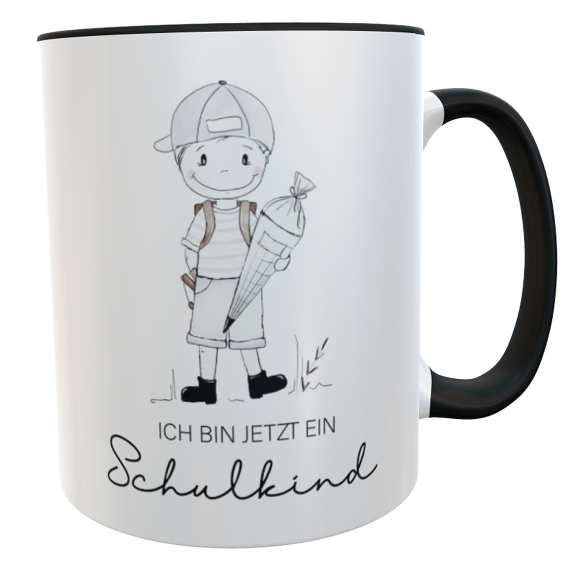 Schulkind-Tasse Junge Schulkind 2026 schwarz