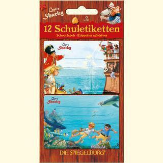 Die Spiegelburg Schuletiketten Captn Sharky