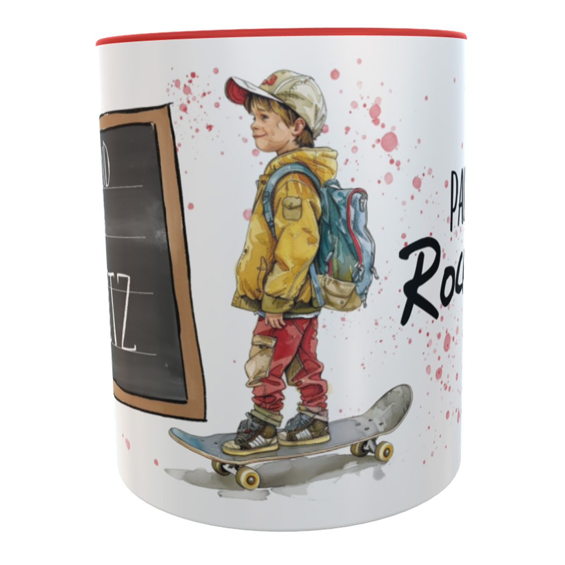 Schulkind-Tasse Junge mit Skateboard Pausenhof-Rocker – Perfektes Geschenk zur Einschulung