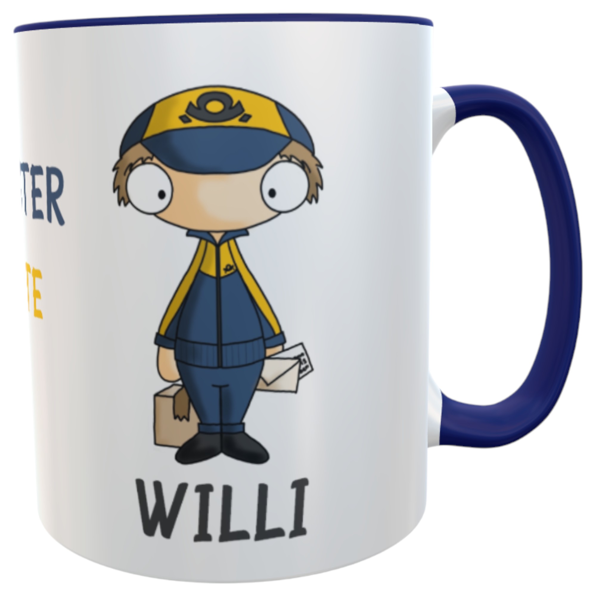 Personalisierte Tasse Postbote / Briefträger – 330 ml Keramiktasse mit Namen