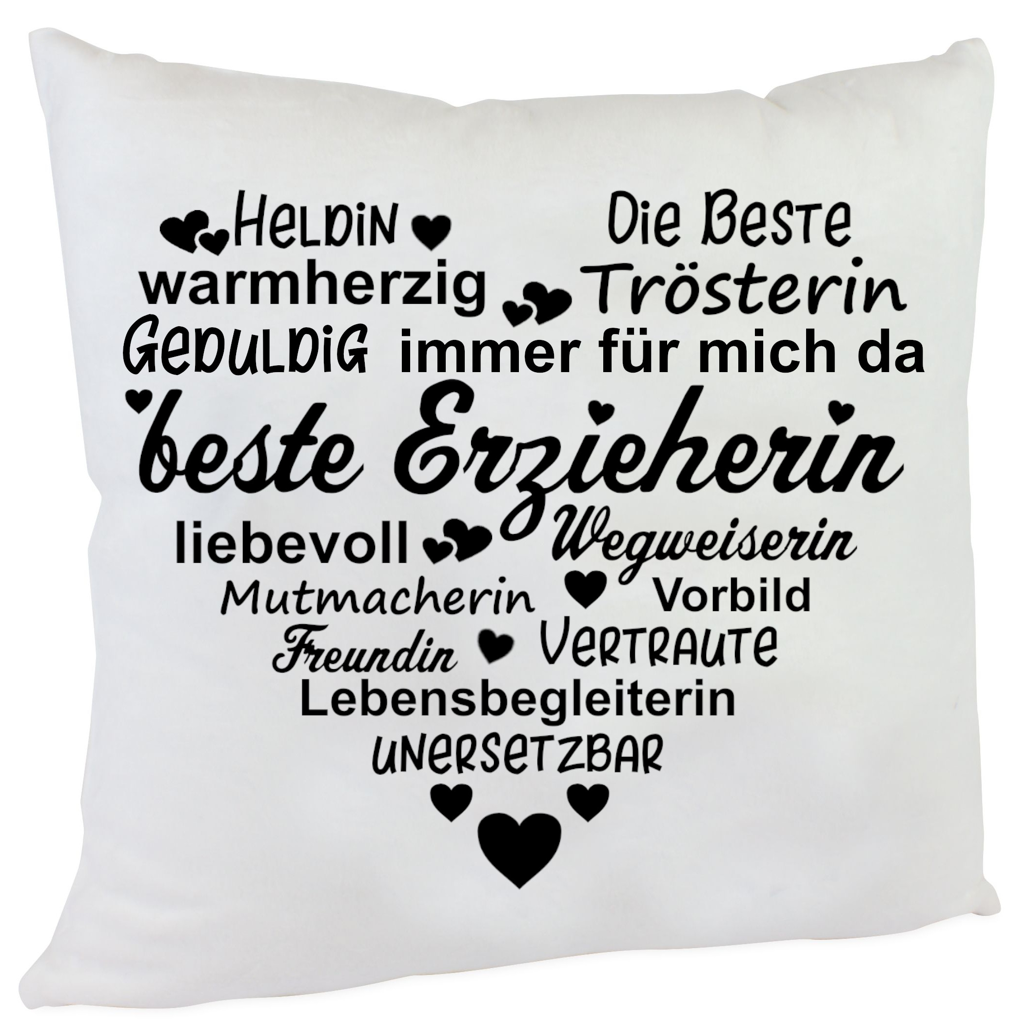 Kissen Erzieherin Herz Dekokissen