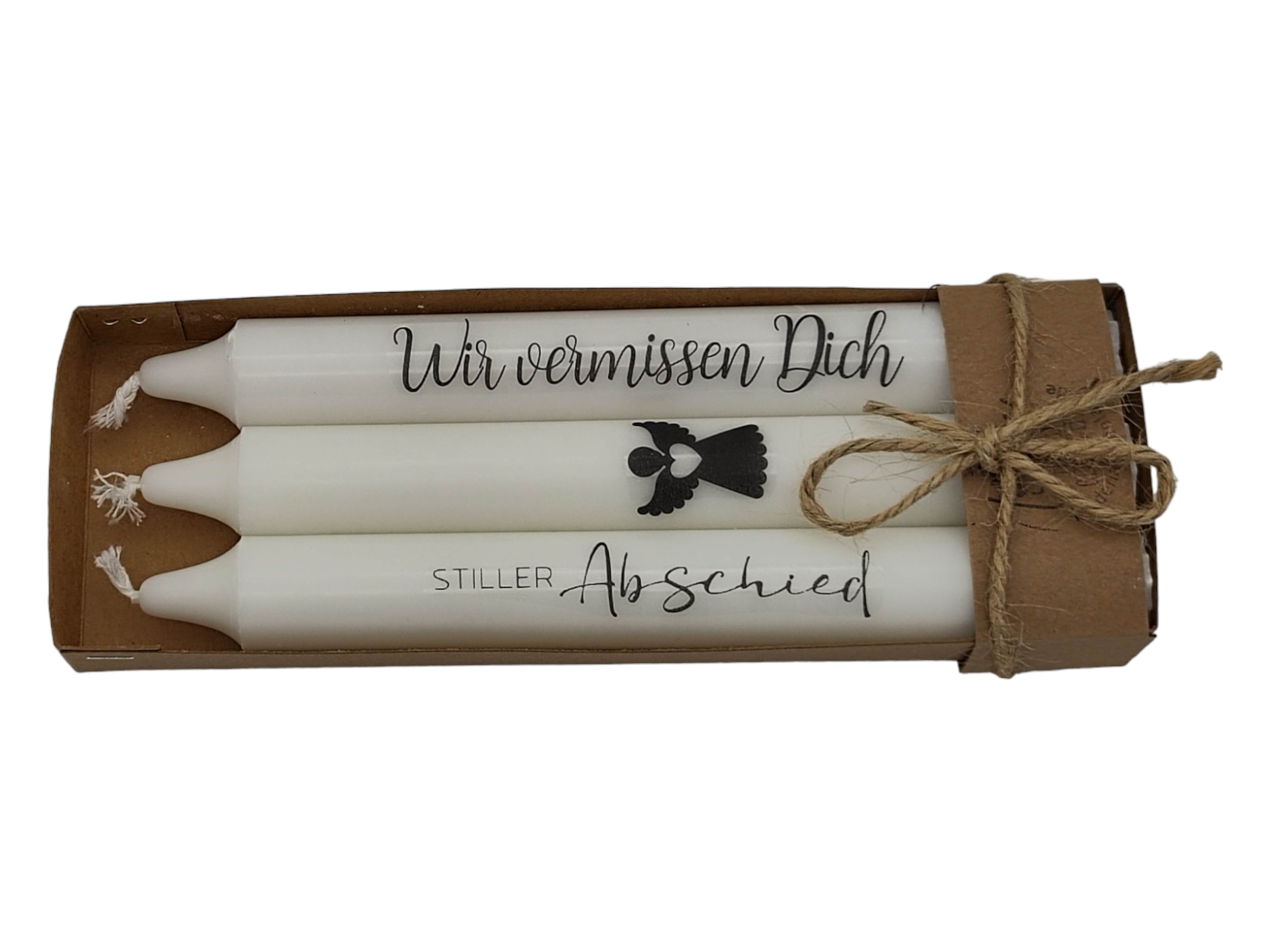 Stabkerzen-Set Stille Erinnerung- 3er Pack mit Sprüchen
