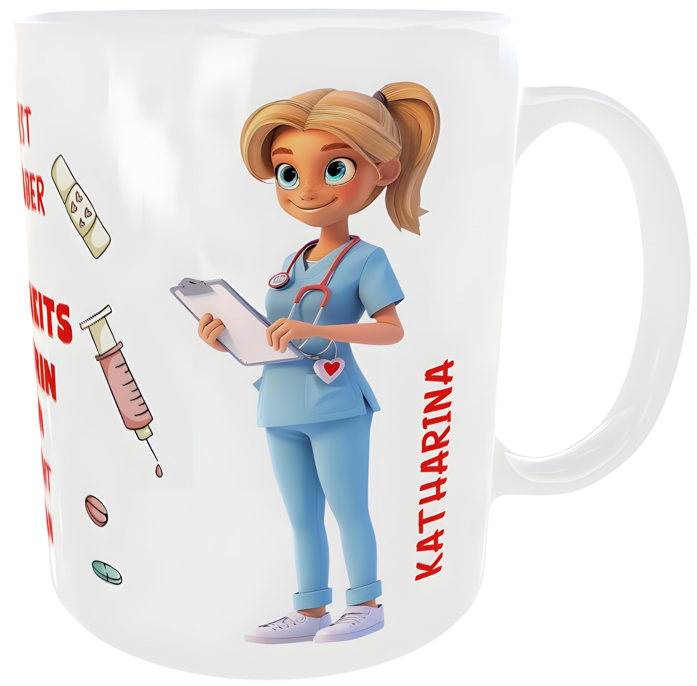 Personalisierte Tasse für Pflegekräfte – Perfektes Geschenk für Gesundheitspflegerinnen BLOND