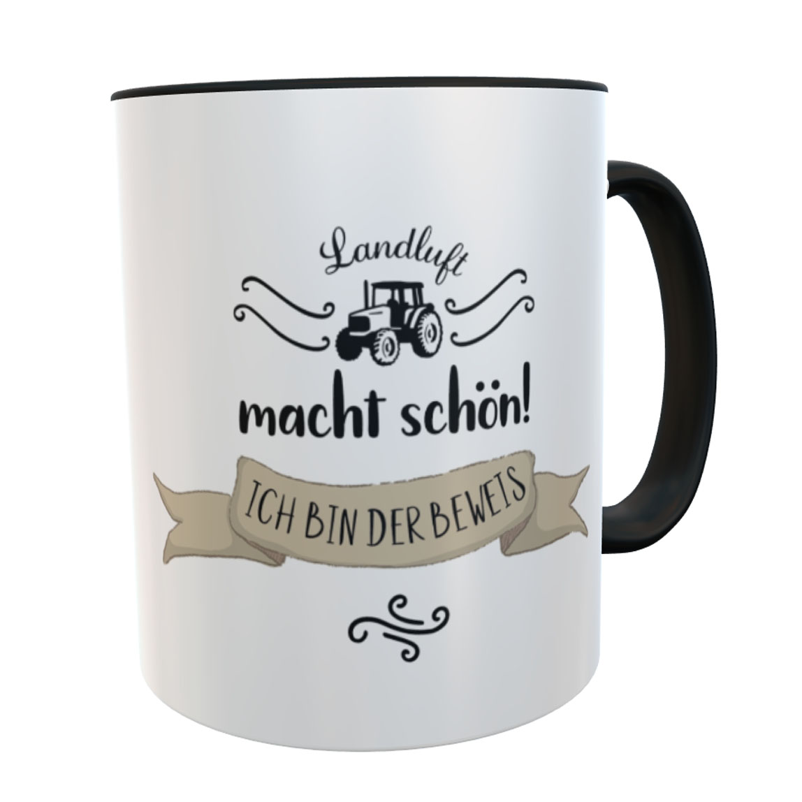 Kaffetasse Traktor Landluft mit Namen inkl. Geschenkverpackung