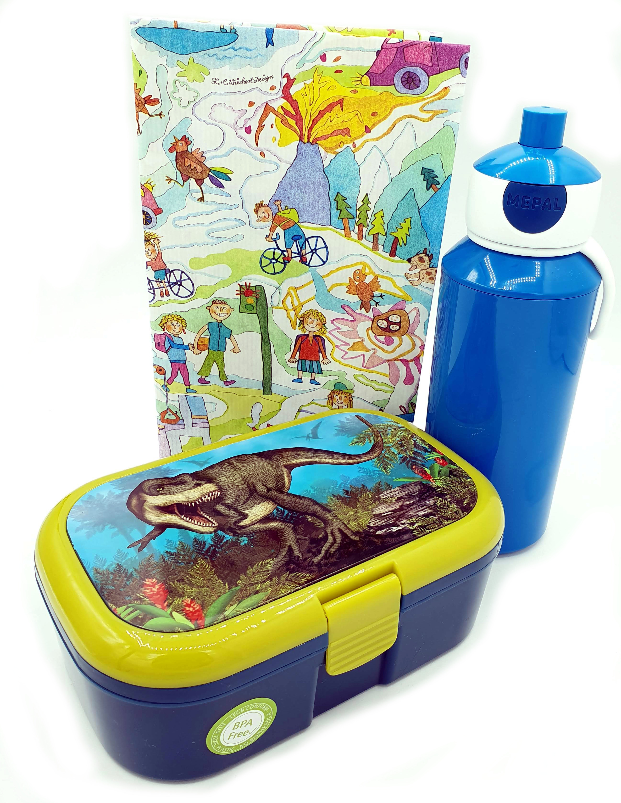 Lutz Mauder Brotdose T-Rex und Mepal Trinkflasche 400ml