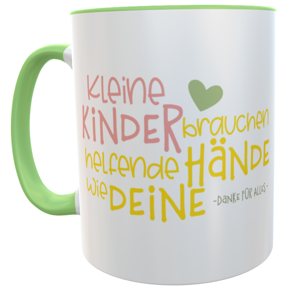 Danke-Tasse Erzieherin - kleine Hände