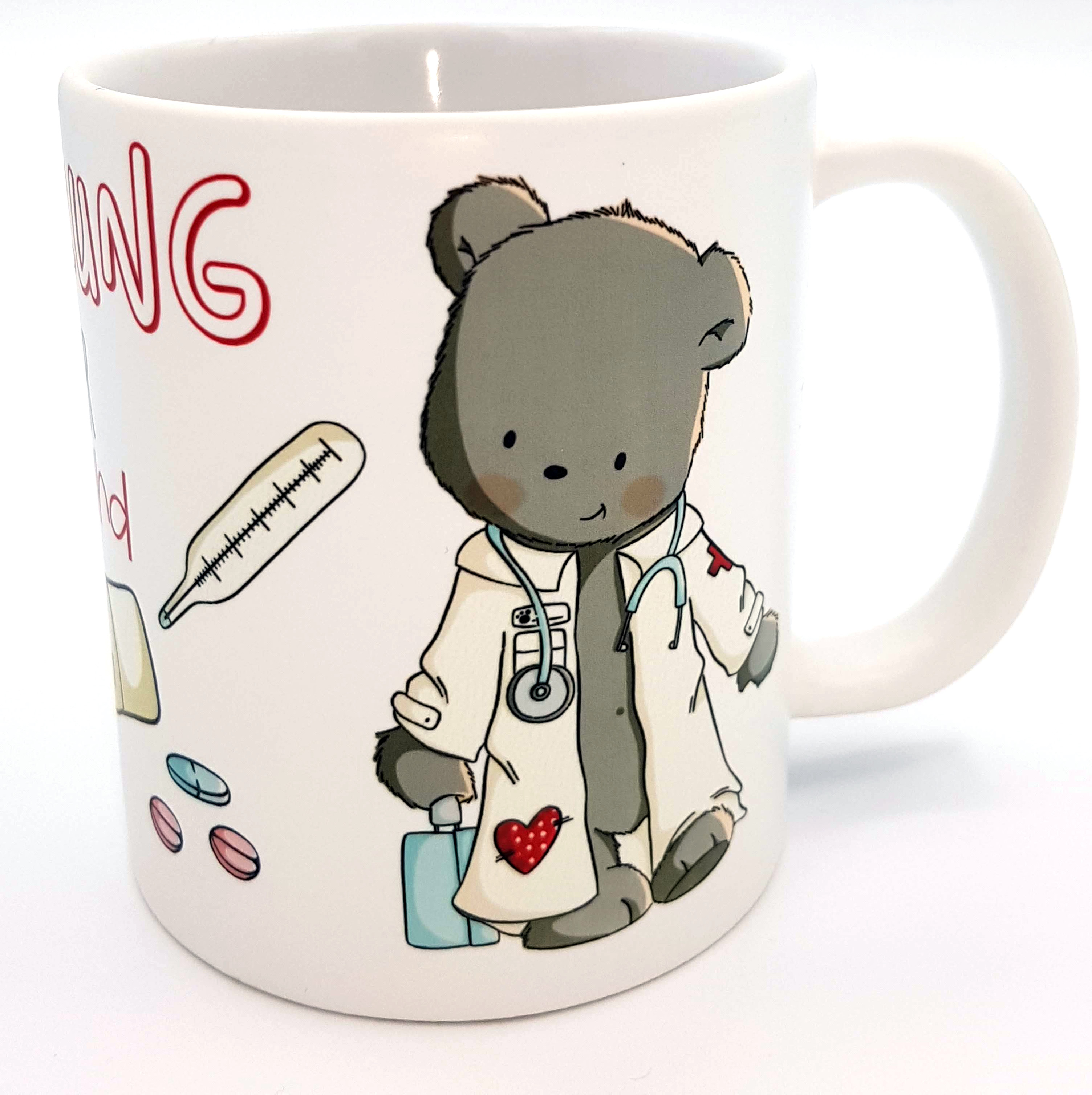 Tasse Gute Besserung Doktorbär mit Namen emmapünktchen Genesungsgeschenk | Krankenhausbesuch