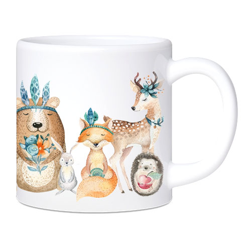 Kindertasse Kunststoff Waldtiere- personalisiert 180ml
